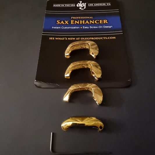 Oleg Alto/ Tenor/ Bari Standard Gold Plated  Palm Key Riser Set of 2 -  #106 - Poppa's Music 