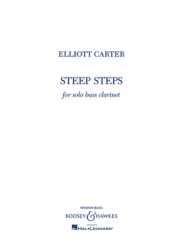 Steep Steps for Bass Clarinet by Elliot Carter - Poppa's Music 