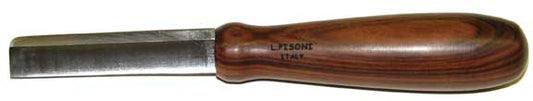 Pisoni Double Hollow Ground Wood Round Handle Knife - PKDRW-D109W - Poppa's Music 