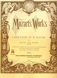 Mozart's Works - Concerto in D Major for Flute and Piano - SS234 - Premium  from SOUTHERN MUSIC - Just $14.95! Shop now at Poppa's Music