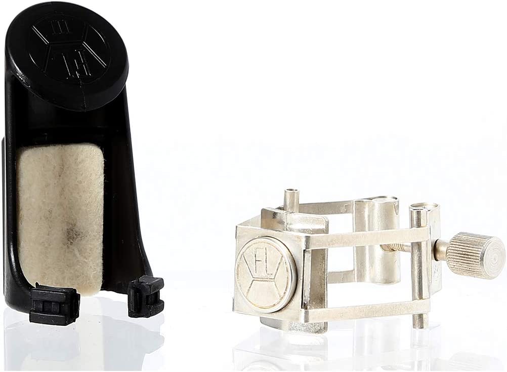 Francois Louis Pure Brass Ligature Tenor Sax XL Silver Plated - Poppa's Music 