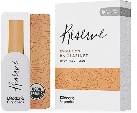 D'Addario Organic Reserve Evolution Bb Clarinet Reeds - 10 per Box - Poppa's Music 