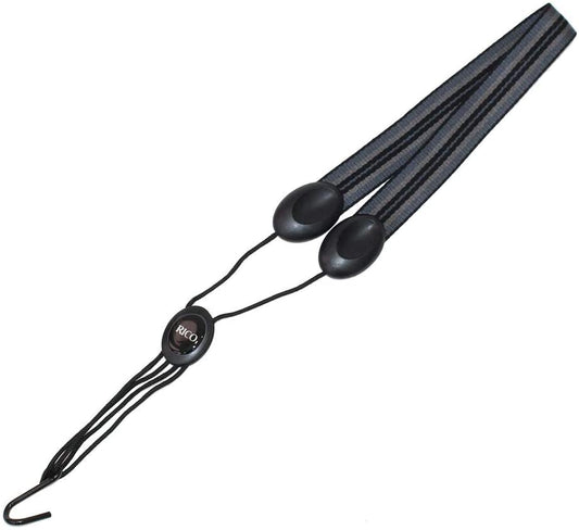 Rico Grey Scales Fabric Strap with Metal Hook for Soprano/Alto Saxophone - Poppa's Music 