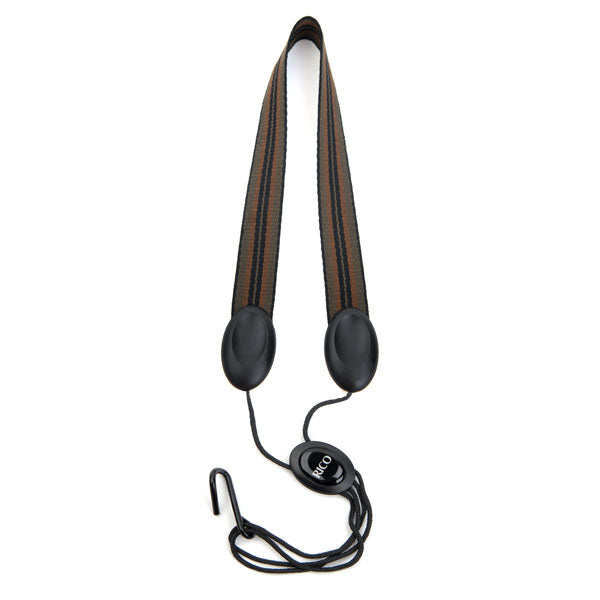 Rico Jazz Stripe 2 Fabric Strap with Metal Hook for Tenor/Baritone Saxophone - Poppa's Music 