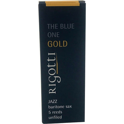 Rigotti Gold Baritone Saxophone Reeds - Jazz Cut - 5 Per Box - Poppa's Music 