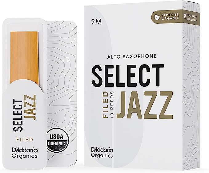 D'Addario Organic Select Jazz Filed Alto Saxophone Reeds - 10 Per Box - Poppa's Music 