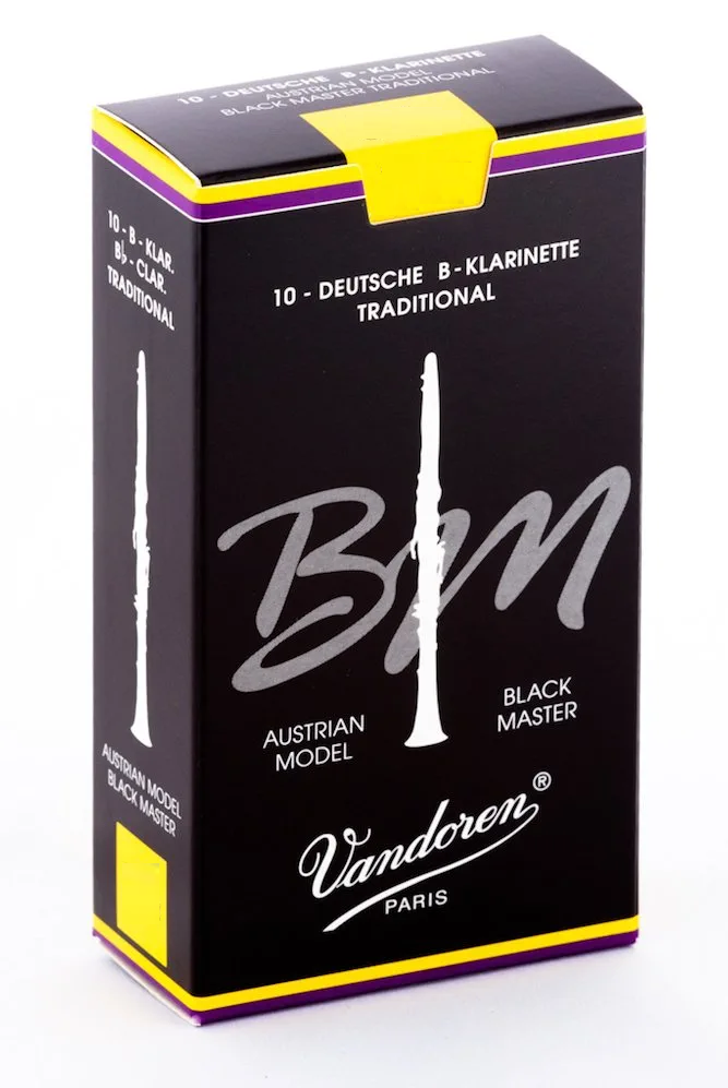 Vandoren Austrian Cut Bb Clarinet Black Master Traditional Reeds - 10 Per Box - Poppa's Music 