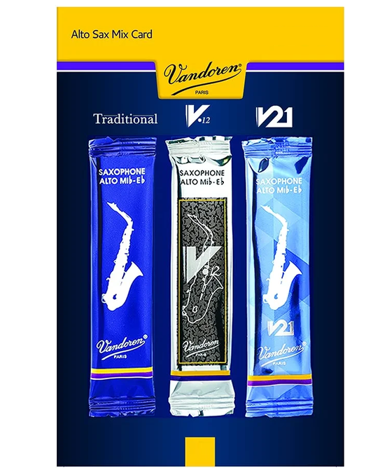 Vandoren Alto Sax Classical 3 Reed Mix Card - Poppa's Music 
