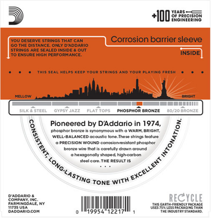 D'addario Resphonic Guitar StringS, 16-56 - Poppa's Music 