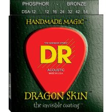 DR Acoustic Dragon Skin Guitar Strings- 3-DSA-12 - Poppa's Music