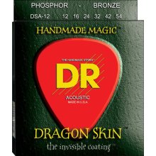 DR Acoustic Dragon Skin Guitar Strings- 3-DSA-12 - Poppa's Music 