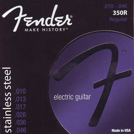 Fender 350s Stainless Steel Ball End Electric Guitar Strings - Poppa's Music