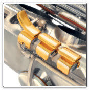 Oleg Side Key Riser Alto/ Tenor/ Bari Sax - Gold Plated - Set of 3 - #107 - Poppa's Music 