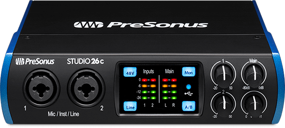 PreSonus Studio 26c USB Audio Interface - Premium Audio Mixers from Presonus - Just $179.99! Shop now at Poppa's Music