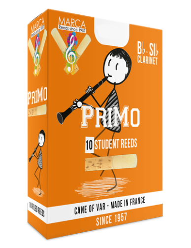 Marca PriMO Bb Clarinet Reeds - 10 Per Box - Premium Bb Clarinet Reeds from Marca - Just $34! Shop now at Poppa's Music