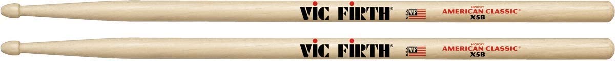Vic Firth American Classic Hickory Drumstick Wooden Tip- X5B Extreme 5B - Poppa's Music 