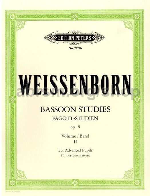 Weissenborn Basson Studies Opus 8/2/UE018122 - Poppa's Music 