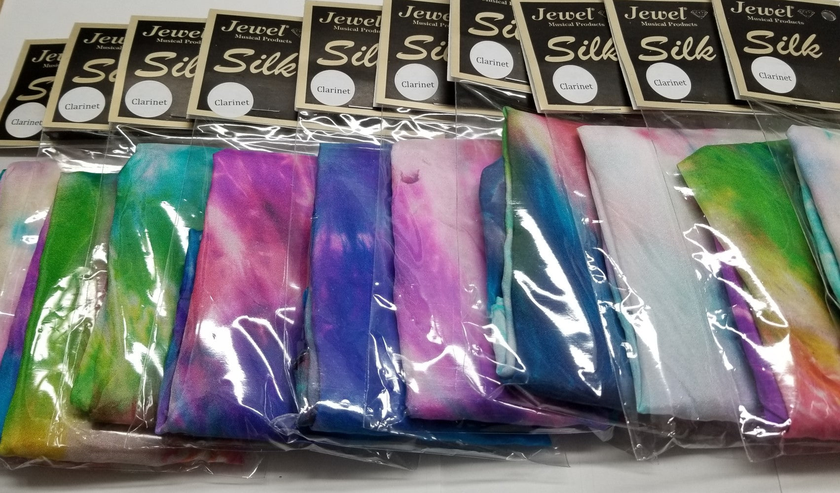 Jewel Silk Tie-Dye Bb & A Clarinet Swab - Poppa's Music 