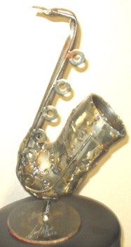 Handmade Metal Fabrication Saxophone - Poppa's Music 